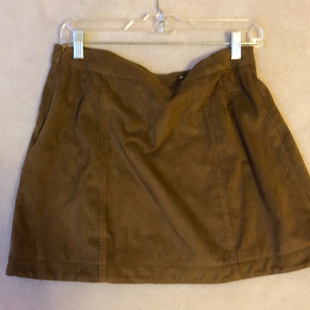 suede mini skirt